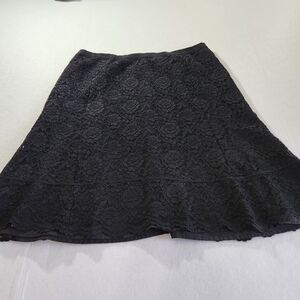 Old Navy Black Lace A-Line Skirt with Scalloped Hem Size 20